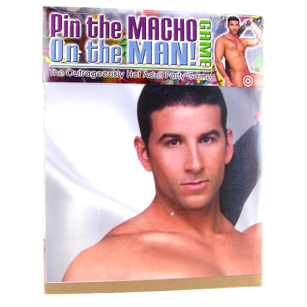 Pin the Macho on the Man Party Game